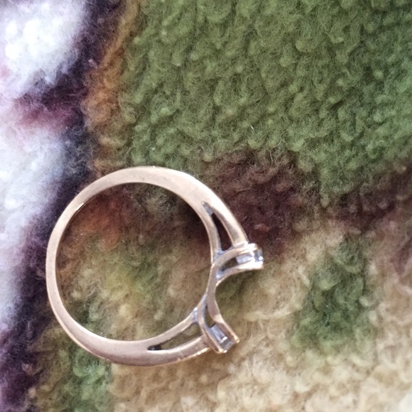 Diamond wrap for a solitaire ring. Size 4.  14k. - Picture 5 of 5